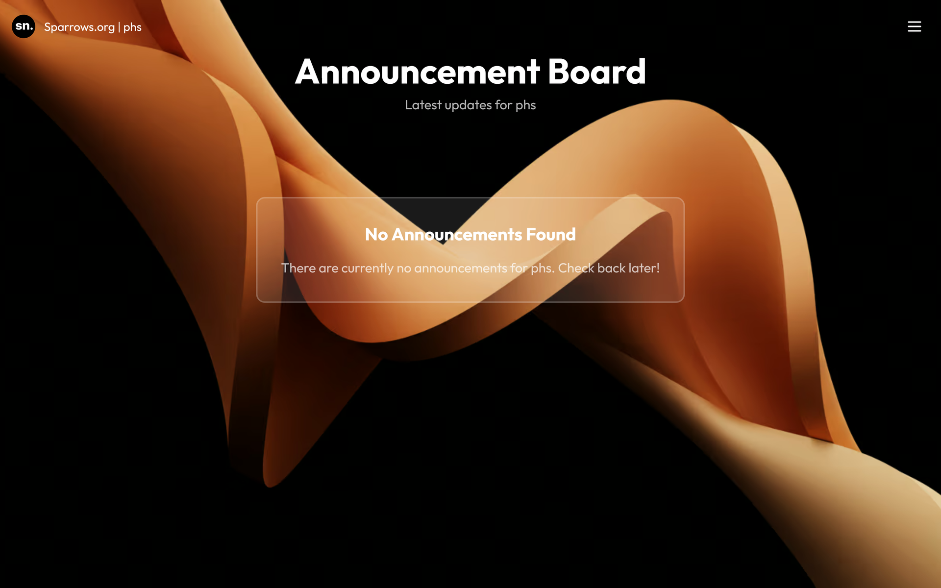 School-wide announcements and event calendar interface